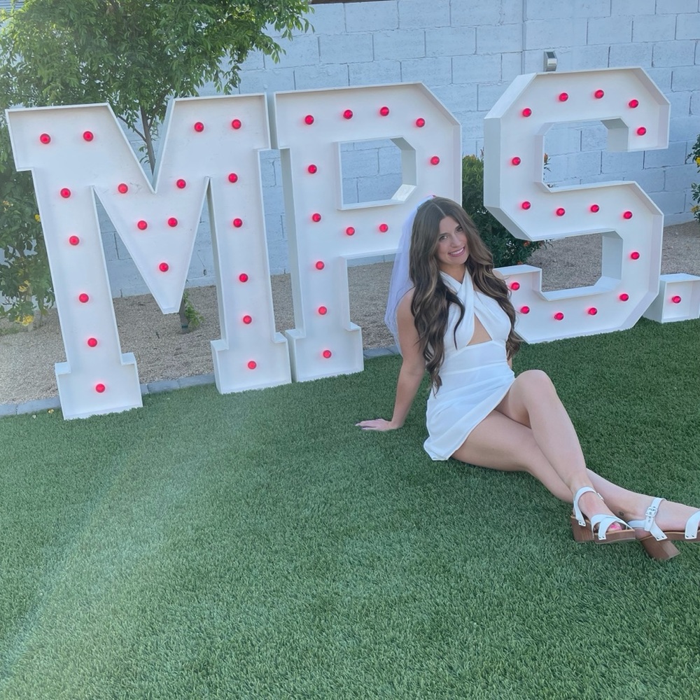 Superdown white halter dress